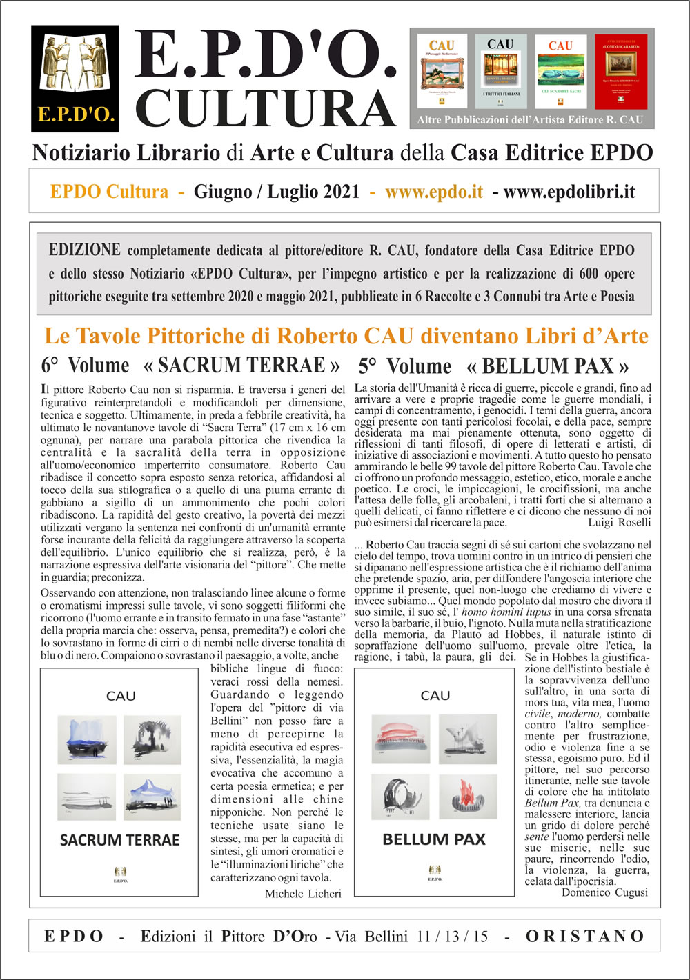 Notiziario Libri EPDO Oristano